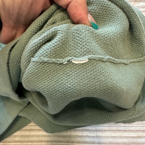 Zara Green Ridged Knit Short Sleeve Top, Size M - Picture 8 of 8